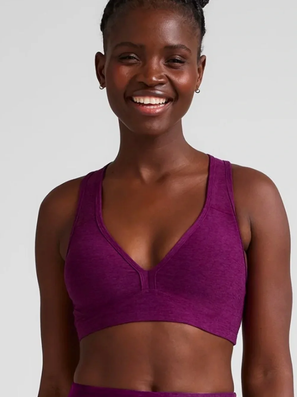 Beyond Yoga Spacedye Lift Your Spirits Bra Color Aubergine-Beet Size M